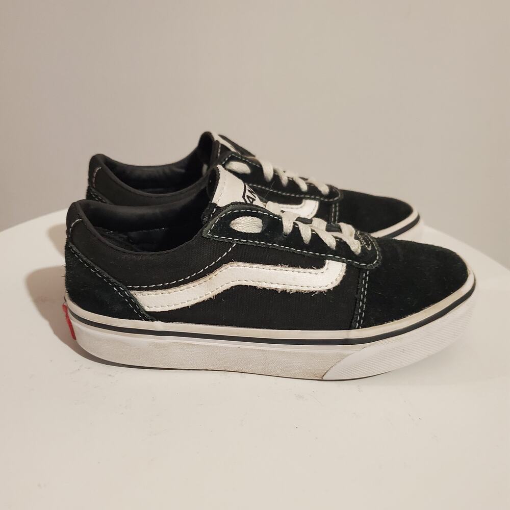 Vans Off the Wall Old Skool Suede Low Top Sk8 Sneakers Youth Size 13 Black Shoes - Picture 4 of 10